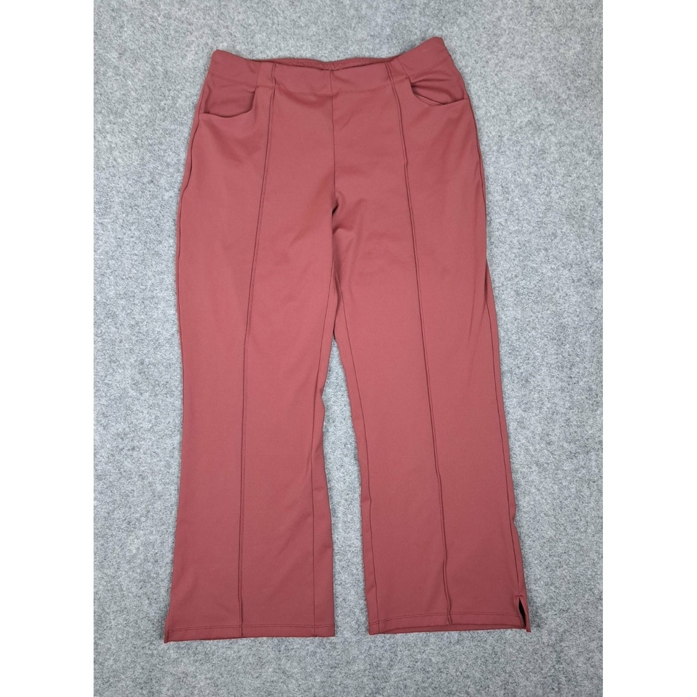 G4free Women's Wide Leg Front Pockets High Waist Yoga Leggings XXL Dusty rose